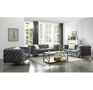 Juego de Sofás Seccionales de Cuero Modernos y Cómodos de Alta Gama Frank Furniture, Adecuados para Oficinas en el Hogar y Hoteles - Product Image 4