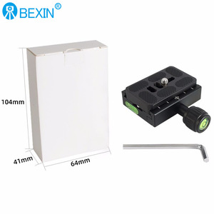 แผ่นยึดกล้องอะลูมิเนียมอัลลอยด์ Bexin พร้อมระดับน้ำ สำหรับกล้องดิจิตอล ขาตั้งกล้อง หัวล็อคแบบลูกบิด อุปกรณ์เสริม - Product Image 3