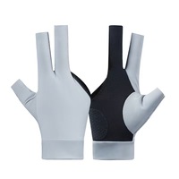 Sarung Tangan Snooker dan Biliard Tiyon Model 008 Open Three Finger, Tahan Lama, Bahan Polyester Bernapas, Unisex, untuk Pemain Biliard