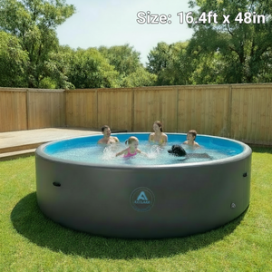 <span class=keywords><strong>Piscine</strong></span> gonflable de qualité commerciale, ronde, robuste, avec structure en drop stitch, diamètre <span class=keywords><strong>5m</strong></span> * profondeur 1,2m, pour jardin - Product Image 2