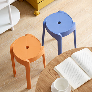 2026 New Nordic Style Plastic <strong>Stool</strong> Chair Stackable Design <strong>Stool</strong> Round Plastic <strong>Stool</strong> for <strong>Dining</strong> <strong>Table</strong> and Coffee <strong>Table</strong> - Product Image 4