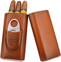 Pochette en cuir de voyage multifonctionnelle, sac personnalisé pour Cigarette, sac brun et noir avec fermeture à glissière pour tabac, étui en rouleau avec Logo Portable