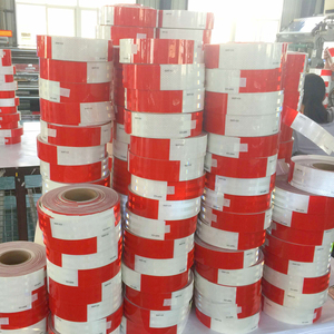 Waterproof DOT C2 Certified Prismatic <strong>Printable</strong> <strong>Adhesive</strong> Red and White Reflective Warning Tape for Cars Trucks Trailers - Product Image 6