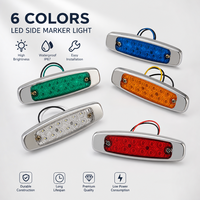 Nouvelles feux de position latéraux à LED ENSAITE pour camions et remorques, modèle DH-019 en acier inoxydable, lampe de dégagement rouge et blanche