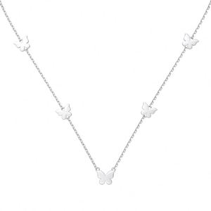 Collares con Colgante de Mariposa Dylam, Rodio, Chapado en Oro de 14K, Superficie Brillante, Plata 925, Joyería de Mariposas para Mujer - Product Image 1