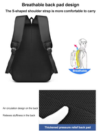 Sac à dos pour ordinateur portable en polyester imperméable de haute qualité, sac de voyage professionnel durable pour hommes et femmes, résistant à l'eau, sac d'ordinateur pour l'université