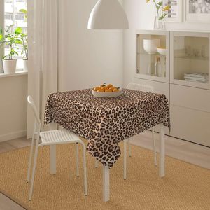 Lavabile leopardo <span class=keywords><strong>tovaglia</strong></span> quadrata per campeggio cucina Picnic feste copertura in poliestere resistente con disegno antimacchia - Product Image 4