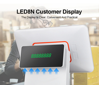 Caisse enregistreuse tactile tout-en-un JSJ1200 avec terminal de paiement POS, Windows/Android, Intel I3/RK3566, grand écran LED 8N pour le client