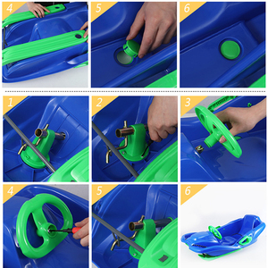 Voiture de traîneau durable de bébé de wagon pliant de YumuQ avec le volant - Product Image 6