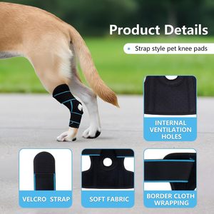 Rodillera Antideslizante para Perros, Soporte Protector para Articulaciones, Envoltura para Patas <span class=keywords><strong>de</strong></span> Perro, Almohadillas para Rodillas para Lesiones y Luxaciones Rotulares - Product Image 4