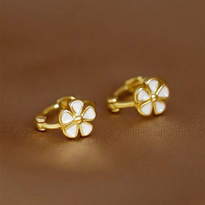 Orecchini Floreali Minimalisti per Donne, Ispirati alle Pitture a Olio, Stile Forestale, Gioielli per Orecchie alla Moda per Uso Quotidiano - Product Image 2