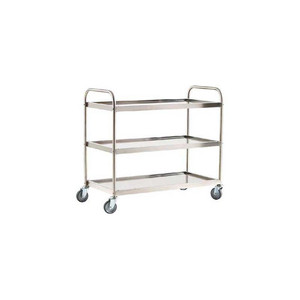 รถเข็นบริการสแตนเลส 3 ชั้น 83 × 52 × 93 ซม. รับน้ำหนักสูงสุด 160 กก. Gi-Metal - Product Image 1