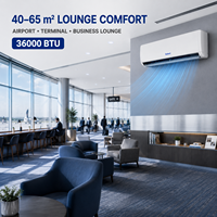 Climatiseur hybride solaire + réseau AC/DC 36000 BTU pour usage domestique, à onduleur DC, mural, refroidissement et chauffage, 80-380V AC 110-240V, SANYO R32