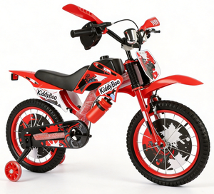 Vélo pour enfants de style moto, 12-20 pouces, en stock direct usine, avec roues d'apprentissage et porte-bouteille pour garçons - Product Image 1