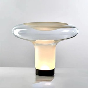 Modern Glass <b>Table</b> <b>Lamp</b> LED Light Source E27 <b>Base</b> Switch Control For Bedroom Study Living Room Designer Decor - Product Image 1