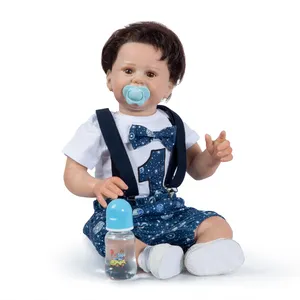 3d-окрашенная кожа супер мягкая ткань тело реальный на ощупь красивый мальчик малыш куклы 27 дюймов Новорожденные Детские куклы для девочек и мальчиков