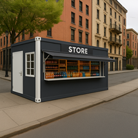 Magasin de conteneurs pop-up avec panneaux imperméables conçu sur mesure pour petit stand de commerce de détail avec emballage plat