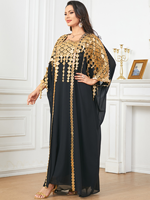 Kaftan Abaya Marocain de Luxe pour Femme, Robe de Soirée Dubai à Paillettes et Diamants, Manches Longues, Robe Musulmane Opaque, Élégante Robe Boubou