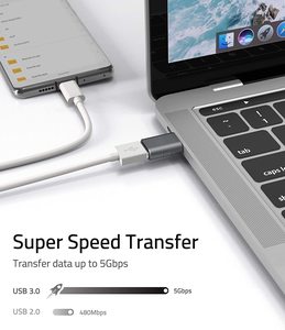 Adaptador USB C a USB EONLINE Syntech, Adaptador Macho a USB3.2 Hembra Compatible con MacBook <span class=keywords><strong>Pro</strong></span> <span class=keywords><strong>2021</strong></span>, MacBook Air, <span class=keywords><strong>iPod</strong></span> Mini - Product Image 3