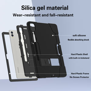 เคสแท็บเล็ตสำหรับ Samsung Galaxy Tab S9 <span class=keywords><strong>Plus</strong></span>/ S9 FE <span class=keywords><strong>Plus</strong></span> 12.4นิ้วเคสซิลิโคนกันกระแทกมีขาตั้ง X810/X818U - Product Image 2