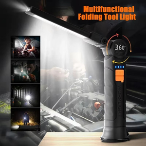 Wholesale <b>Rechargeable</b> <b>LED</b> Flashlight <b>Work</b> <b>Light</b> Waterproof Magnet Hook Job Night Outdoor Camping Emergency - Product Image 2