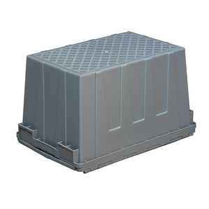 600*400*360mm Zware uitvoering, stapelbare en nestbare kunststof opbergbox met vastzittende deksel - Product Image 3