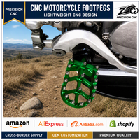 Repose-pieds larges en aluminium CNC pour moto MX, surface anodisée, design pliable, personnalisable