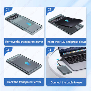 JEYI Factory 2.5" HDD/SSD <b>Enclosure</b> <b>Plastic</b> USB 3.0 5Gbps UASP Tool-Free Installation-Support OEM/ODM -i9 2.5 Inch HDD <b>Enclosure</b> - Product Image 2