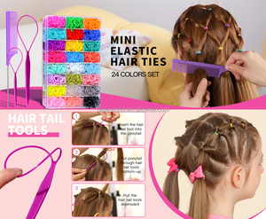 BELLEWORLD - Juego Completo de Herramientas y Materiales para Peinar el Cabello, Bandas Elásticas de Colores para el Cabello, Peine de Salón, en Caja - Product Image 4