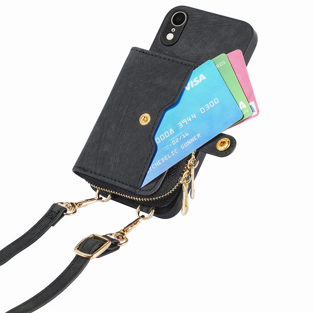 PU Leather Phone Cover for iPhone XR/X/Xsmax/8 Plus,  Wallet Bag Card Holder Slim Leather Case for iPhone 13 12 11 14 15 16 Pro