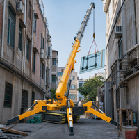 Grúa Araña RST L-686 de 9 Toneladas, Diésel, con Certificación CE, Hidráulica, Telescópica, 360° °   Plataforma Giratoria para Estructuras de Acero