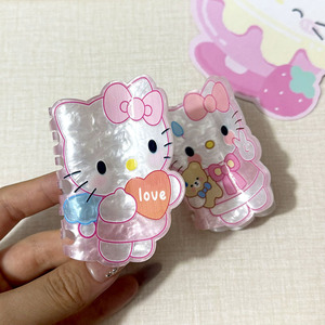 Moderna Molletta per Capelli in Acrilico a Forma di Gatto Cartoon e Artiglio di Squalo per Bambini con Capelli Spessi, <span class=keywords><strong>Accessori</strong></span> per Capelli <span class=keywords><strong>Hello</strong></span> <span class=keywords><strong>Kitty</strong></span> per San Valentino - Product Image 3