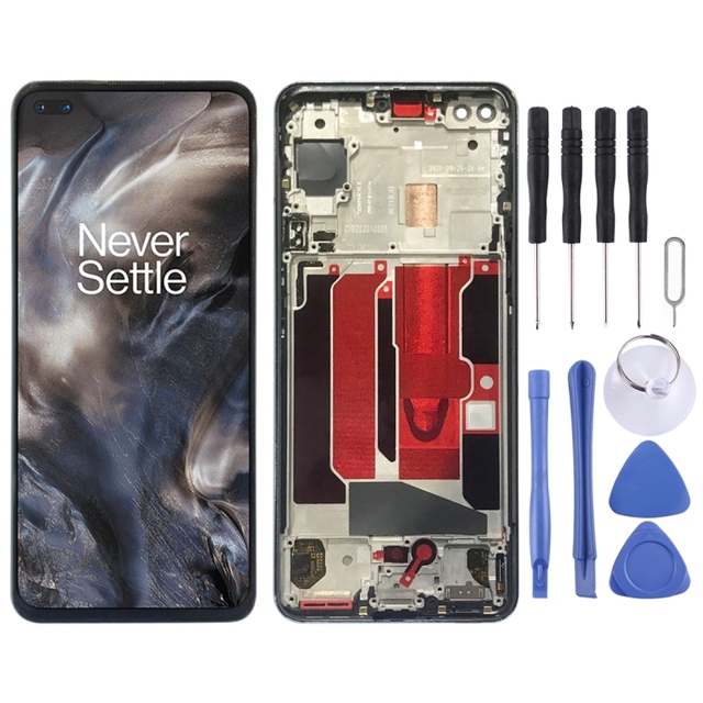 For OnePlus Nord / 8 Nord 5G / Z AC2001, AC2003 Digitizer Full Assembly With Frame Original LCD Screen (Blue)