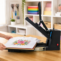 Presse à transfert thermique manuelle à plat 38*38 cm, 1800W, 110V/220V, pour sublimation DIY sur maillots, oreillers, coques de téléphone, t-shirts et tissus