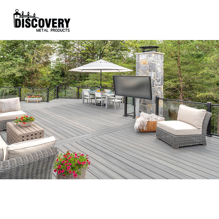 Outdoor Anti-UV Wood Plastic Composite Decking Raw Material Timber WPC Decking