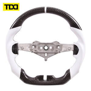 Volant en fibre de carbone véritable TDD adapté à la Jeep Wrangler 2011-2017, fond plat, 3 Runner Sport - Product Image 2