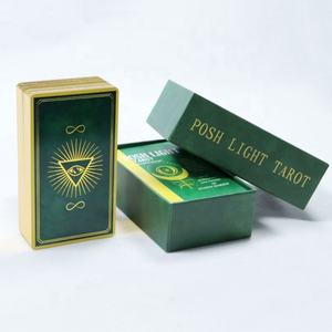 Cartes d'<span class=keywords><strong>oracle</strong></span> de tarot personnalisées pour débutants, dorées à l'or fin, impression en usine, jeu de cartes d'<span class=keywords><strong>oracle</strong></span> de tarot avec livre, boîte avec couvercle et base - Product Image 6