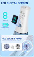 400ML Tragbarer Wasserflosser mit Abnehmbarem Tank, USB-Aufladung, 8 Modi, IPX7 Wasserdicht, Zahnreiniger für Zahnfleisch und Zähne, Reise und Täglichen Gebrauch