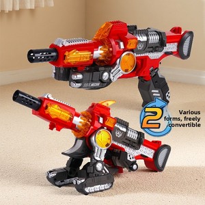 Pistola de Juguete Transformable 3 en 1, Estilo Mecha, Lanzador Neumático Manual con Diseño de Mecha Transformable - Product Image 3