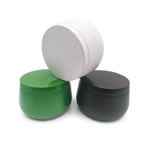 Boîtes en métal noires et blanches en gros de 8 oz, vides, pour bougies, bonbons et thé - Product Image 6