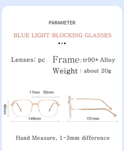 <strong>Fashion</strong> Glittering Powder Durable Alloy Flexible TR90 Large Frame Anti Blue Light Sunglasses Reading <strong>Glasses</strong> for Men Women - Product Image 6