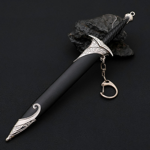 Portachiavi Artigianale Ispirato a Sting <span class=keywords><strong>di</strong></span> Il Signore degli Anelli, Spada in Miniatura 18cm 66g in Lega <span class=keywords><strong>di</strong></span> Zinco, Ornamento Decorativo - Product Image 2