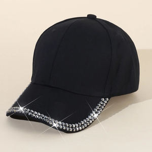 Casquette de baseball unisexe en coton 100% de haute qualité, style streetwear, avec logo personnalisé en strass, ajustable, tissu courant - Product Image 4