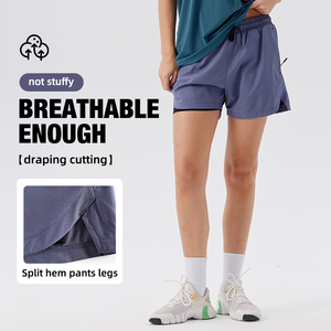 Pantaloncini <span class=keywords><strong>da</strong></span> Allenamento 2-in-1 per Uomo, Casual, Elasticizzati, Leggeri, Traspiranti, per Palestra e Fitness - Product Image 3
