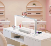 Lampe LED Demi-Lune pour Table de Manucure, Fournisseur en Gros, Design Mobilier de Salon de Beauté avec Port de Recharge