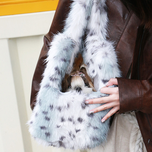 Lông Thú Nhân Tạo Dài Sang Trọng Thoải Mái Ấm Áp Pet Mang Túi Xách Cho Kích Thước Nhỏ Chó Mèo Pet Tote Sling Túi Túi Xách <span class=keywords><strong>Carrier</strong></span> Túi - Product Image 2