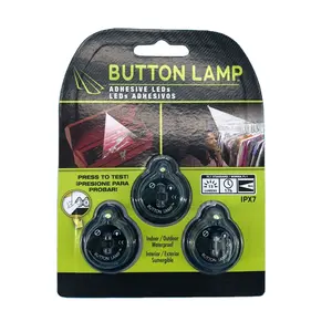 whole sale adhesive waterproof LED mini button cell night Light