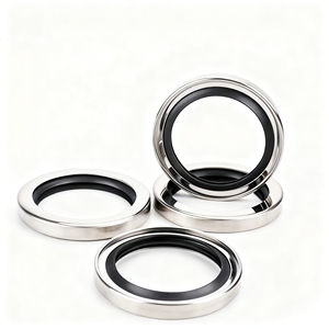 Repuestos para Compresores de Aire de Tornillo, Marca OEM, Kit de Buje de Sello de Aceite de PTFE Tipo Redondo, Labio Simple, Labio Doble, Labio Triple, Acero Inoxidable - Product Image 1