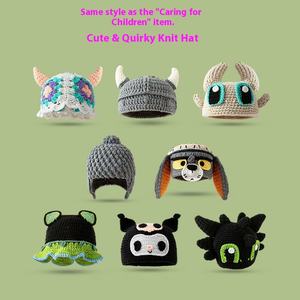 <span class=keywords><strong>Gorro</strong></span> de peluca tejido a mano con dibujos animados, <span class=keywords><strong>gorro</strong></span> de peluca cálido de punto hecho a mano de estilo coreano, <span class=keywords><strong>gorro</strong></span> de Peluca de moda peculiar de punto divertido Unisex - Product Image 3