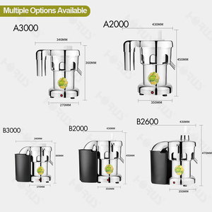 Exprimidor de Uso Rudo A3000 de 370W, Máquina para Hacer Jugo de Frutas y Verduras, Extractor de Jugo Comercial - Product Image 5
